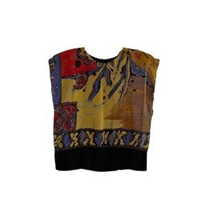 Decisions Size 14 Vintage Sleeveless Top With Shoulder Pads